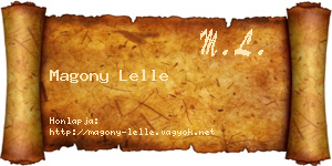 Magony Lelle névjegykártya